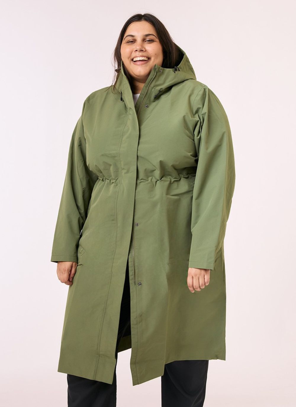 Overland Waterproof Jacket Women's Long Below the Knee Raincoat